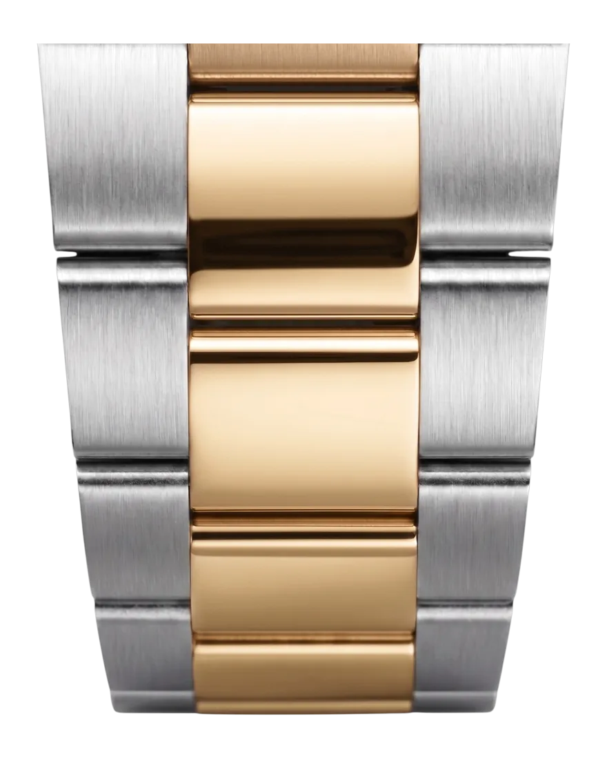 Bracelete estilo Oyster Two Tone Gold
