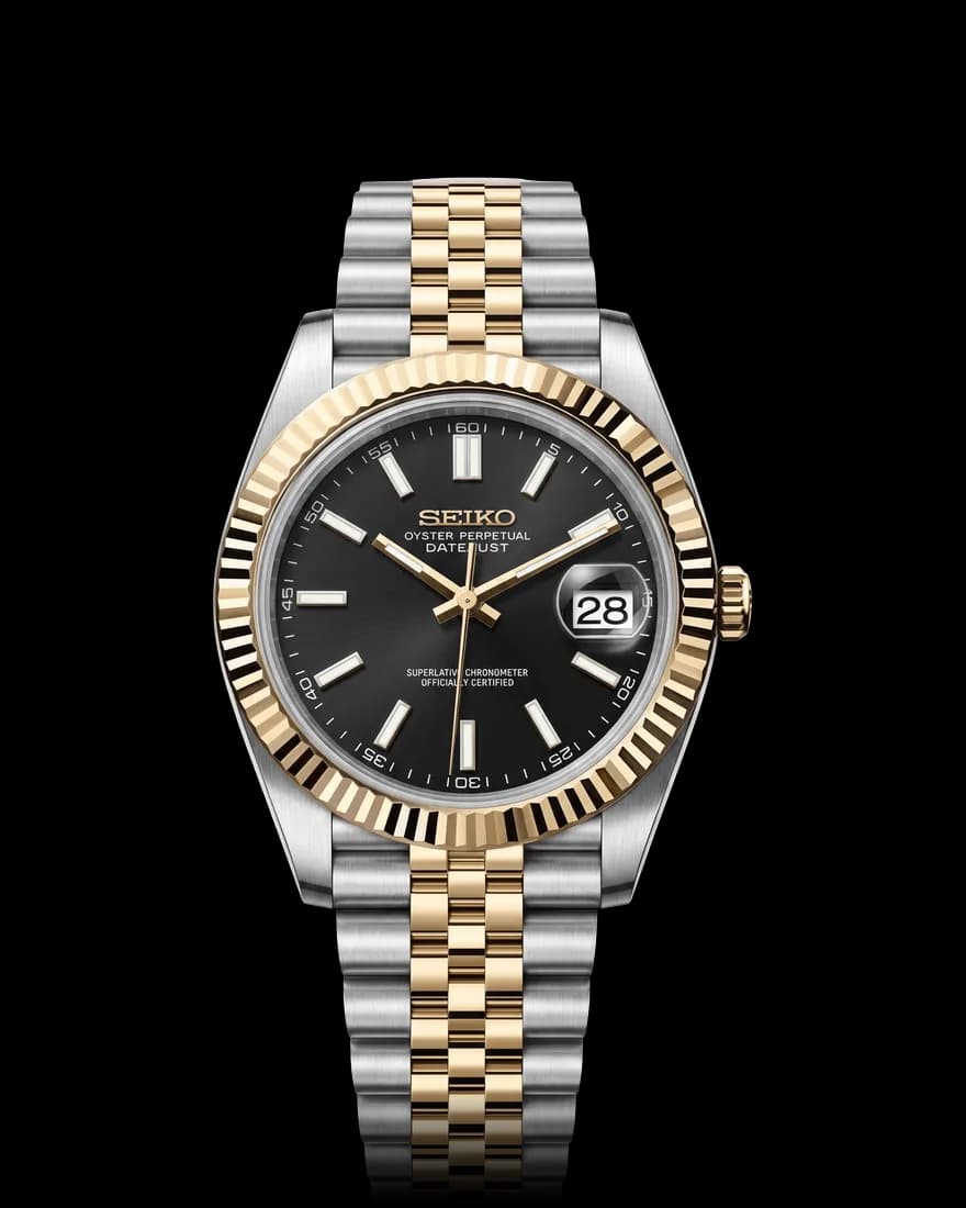 Estilo Datejust · Two Tone Black