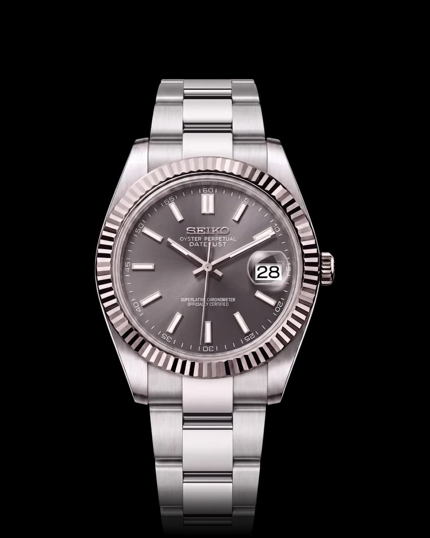 Estilo Datejust · Rhodium
